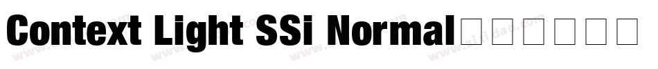 Context Light SSi Normal字体转换